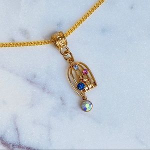 Bird In Cage Gold Chain Necklace